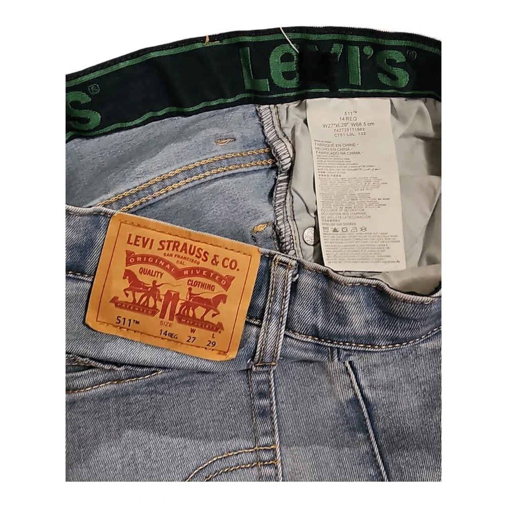 Levis 511‎ Elastic Adjustable waist Jeans Size 14R